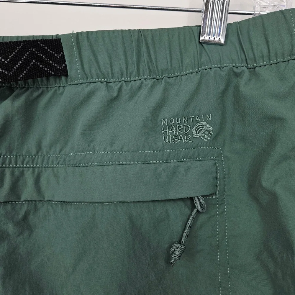 Mountain Hardwear Stryder Pants Mens XXL Green Hiking Outdoors Nylon Belted